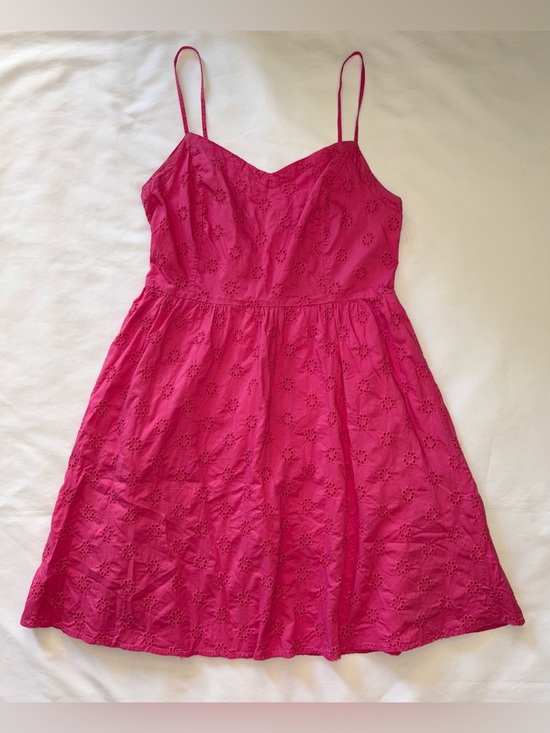Old Navy Dresses & Skirts - Old Navy Y2K Pink Eyelet Sundress Medium Cottagecore Babydoll Mini Dress